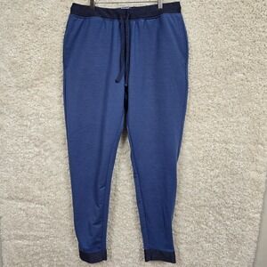 Mugsy Jogger Pants Men's Large Blue Drawstring Stretch Knit Sweatpants‎